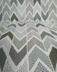 Chevron Green-Mint Throw