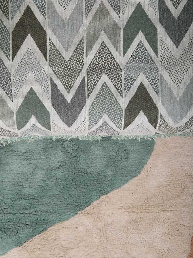 Chevron Green-Mint Throw