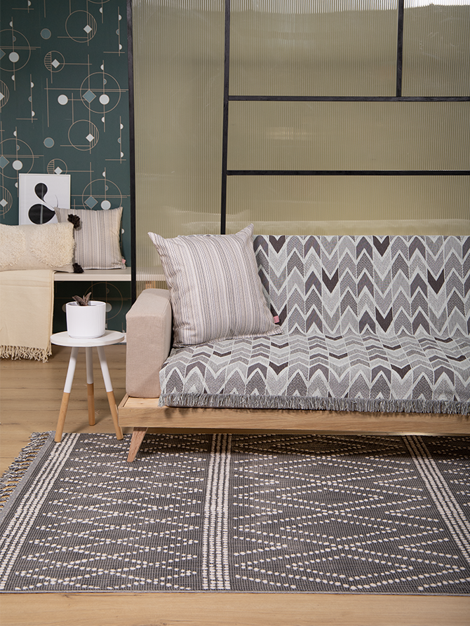 Decorative Pillow Case Symmetry Living Line Beige Multi
