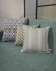 Decorative Pillow Case 45x45 Line Green Multi