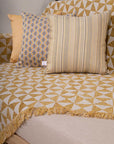 Decorative Pillow Case Symmetry Living 45X45 Border Yellow
