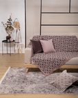 Ogee Pink-Brown Throw
