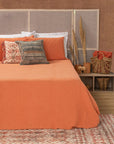 Κουβερτόριο Symmetry Living 240x260 Υπέρδιπλο Eucalyptus Peach