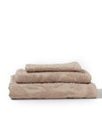 Towels Set 3pcs 7538 Beige Sand White Cloud