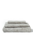 Towels Set of 3 pcs 7475 Gray Metal White Cloud