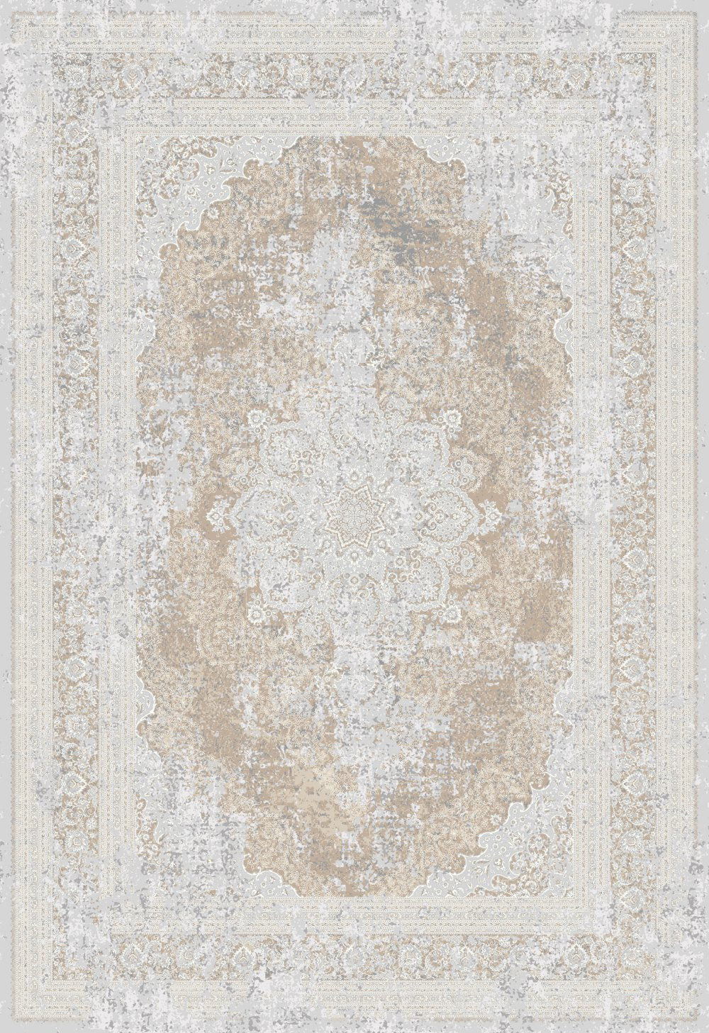 ΧΑΛΙ LUXURIOUS SILK 5989 GREY BEIGE - 080cm x 150cm-0