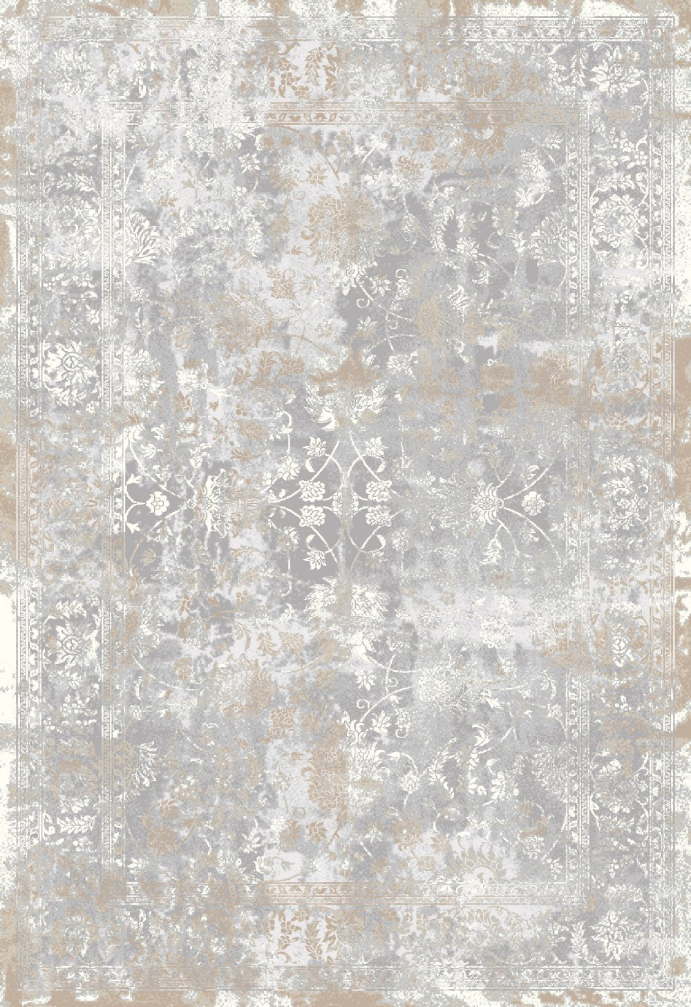 ΧΑΛΙ LUXURIOUS SILK 6789 GREY BEIGE - 200cm x 250cm-0