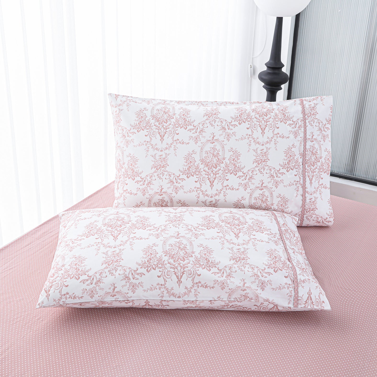 Chantal (Pink)  (ΣΕΤ ΣΕΝΤΟΝΙΑ Υ/Δ 245x270+2 ΜΑΞ/ΘΗΚΕΣ 52x75) 210TC-3