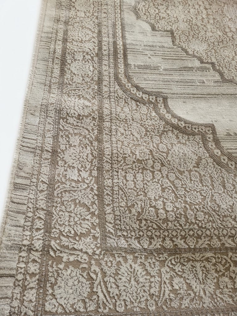 ΧΑΛΙ VELVET VINTAGE 9298/Beige White - 160εκ - Στρόγγυλο-1