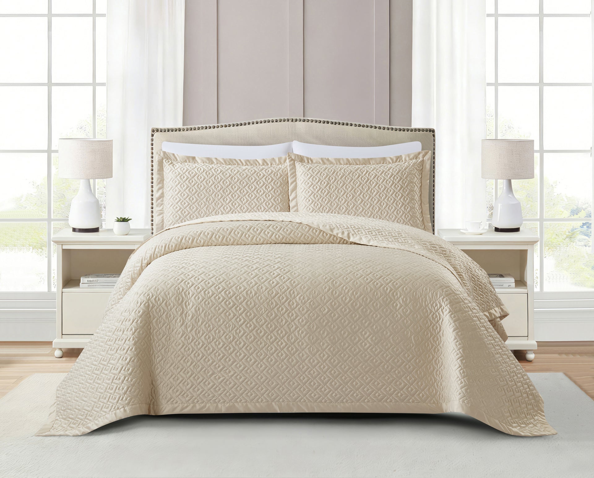 Brillante (Beige) Bedspread-1