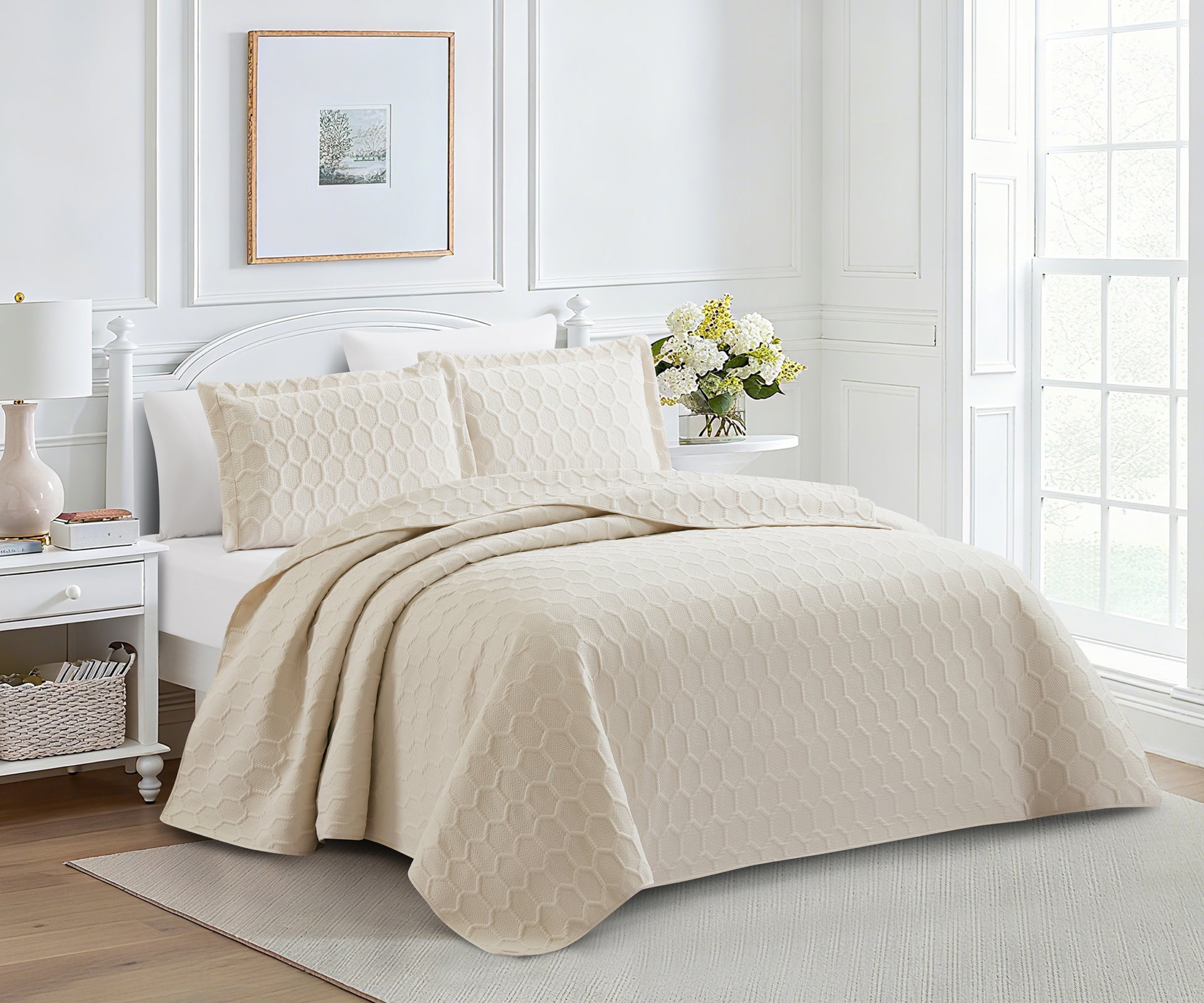 Glenda (Beige) Bedspread-1