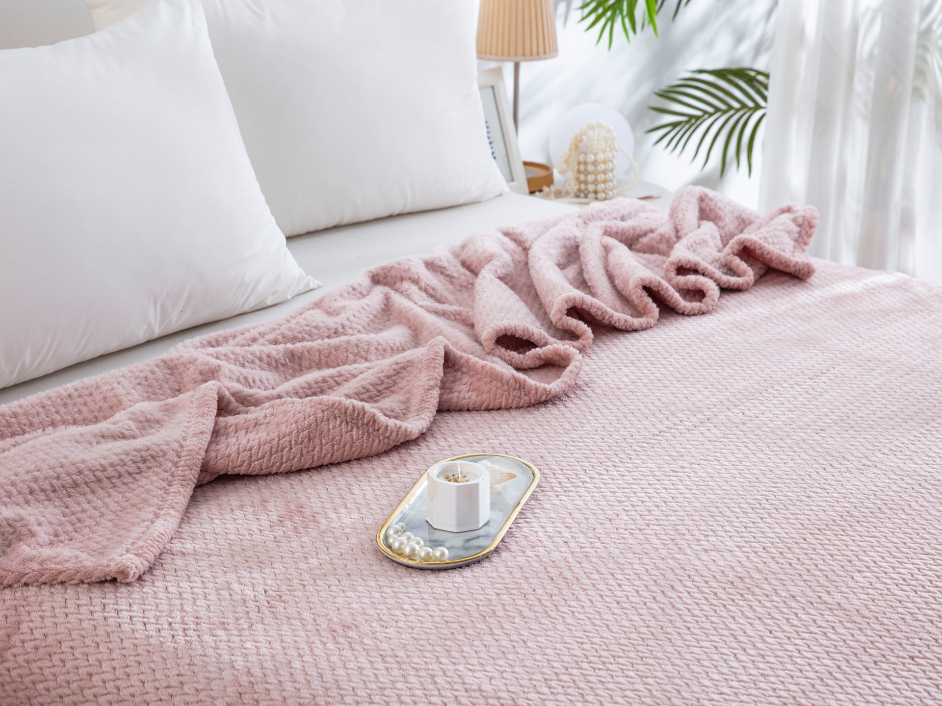 JF09 Pink Κουβέρτα Fleece-1