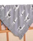 Lama/Toy (Grey) 80x100  Baby blanket with toy-1