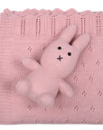 Bunny/Toy (Pink) 80x100  Baby blanket with toy-1