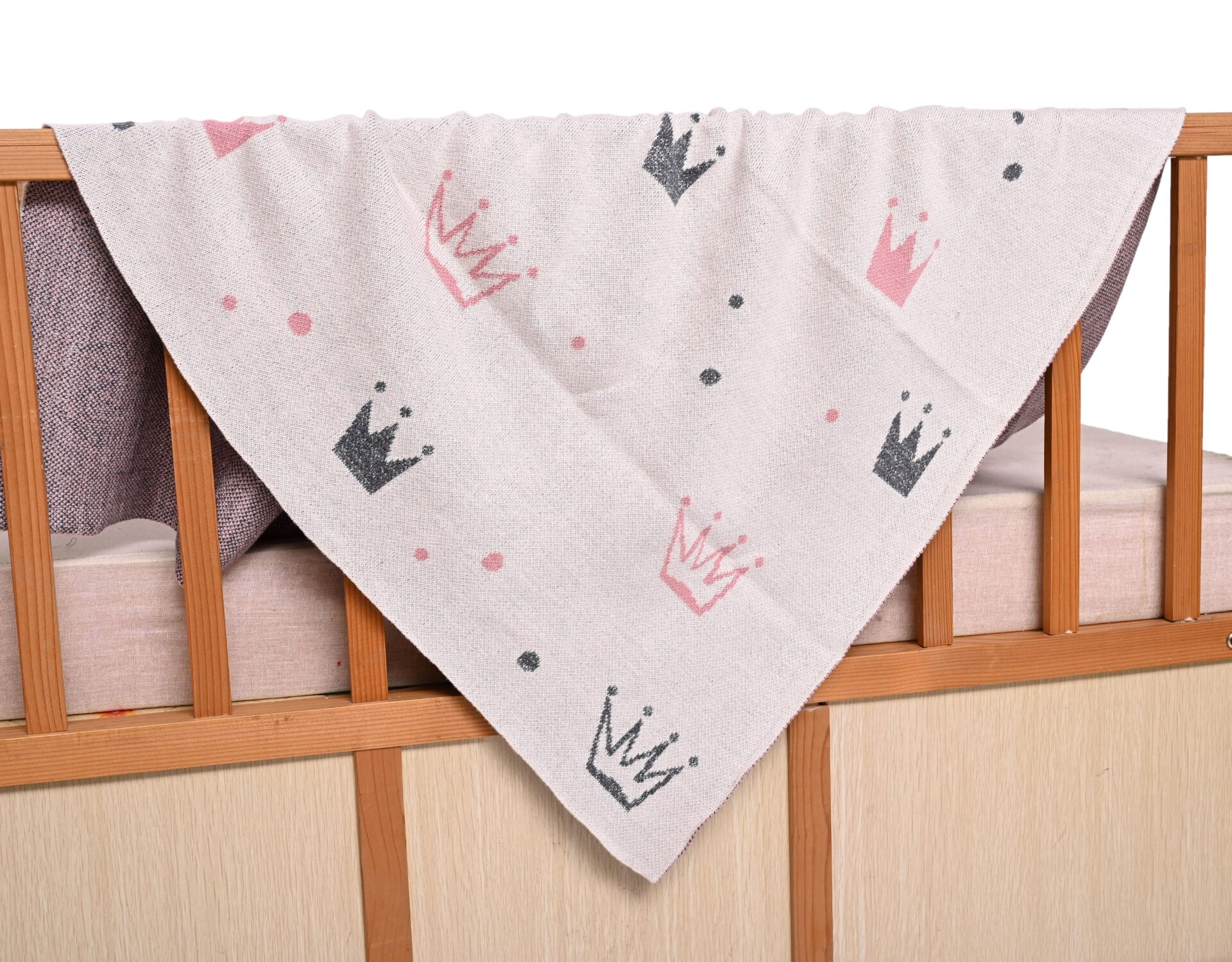 Crown (Natural) 80x100 Baby/Blanket-0