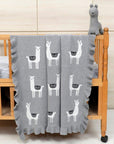 Lama/Toy (Grey) 80x100  Baby blanket with toy-0