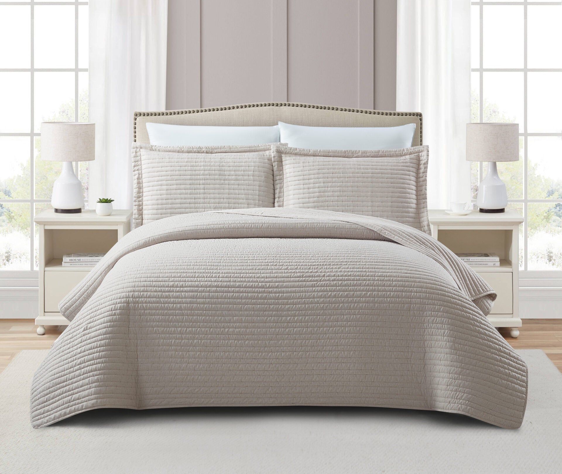 Mabelle (Beige) Bedspread-1