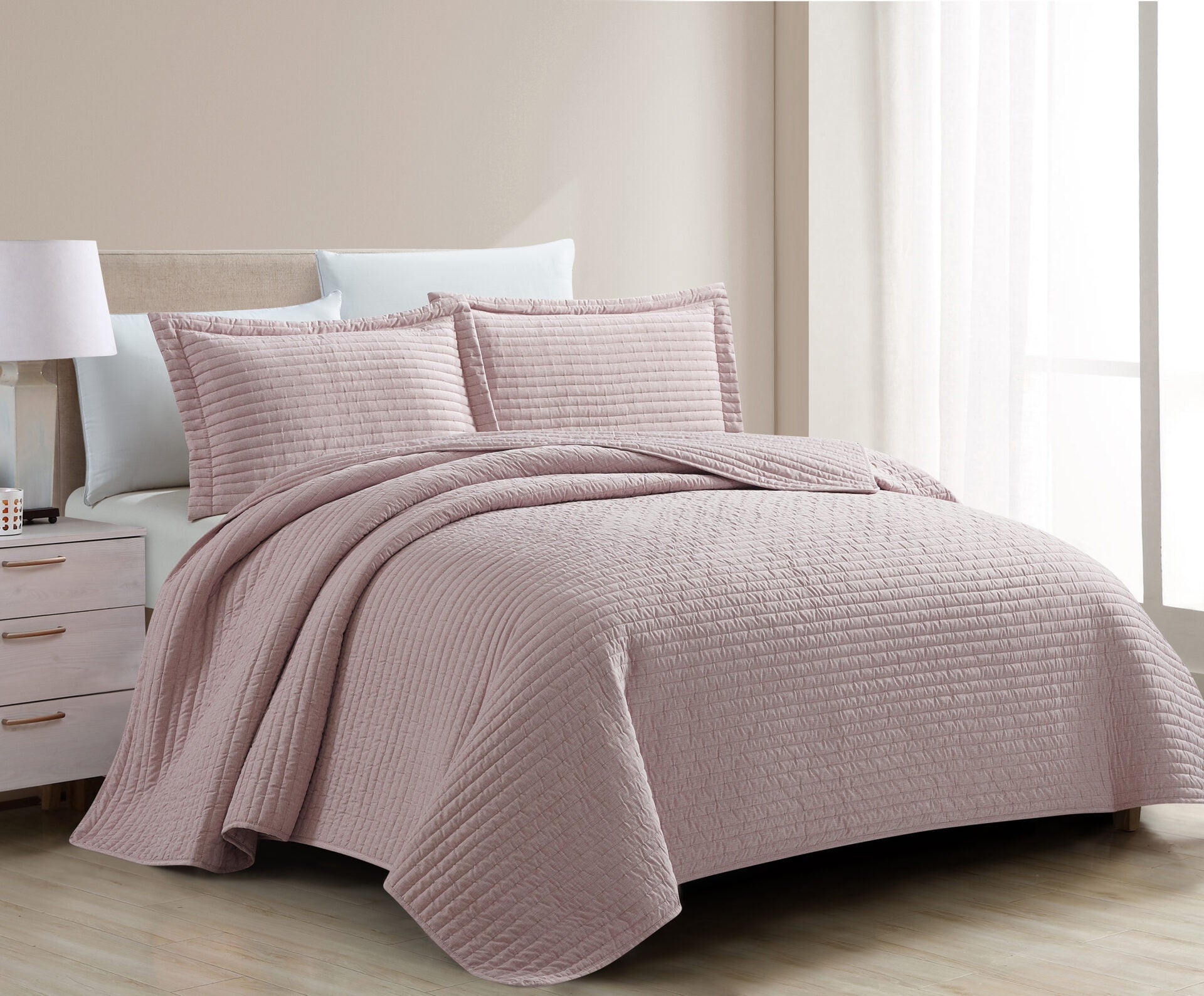 Mabelle (Dusty Rose) Bedspread-2