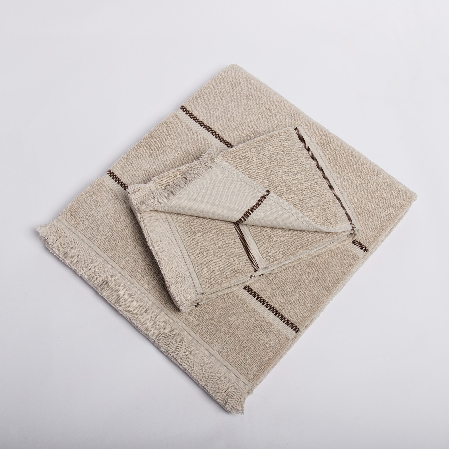 Towels Set of 2 Mondego Beige