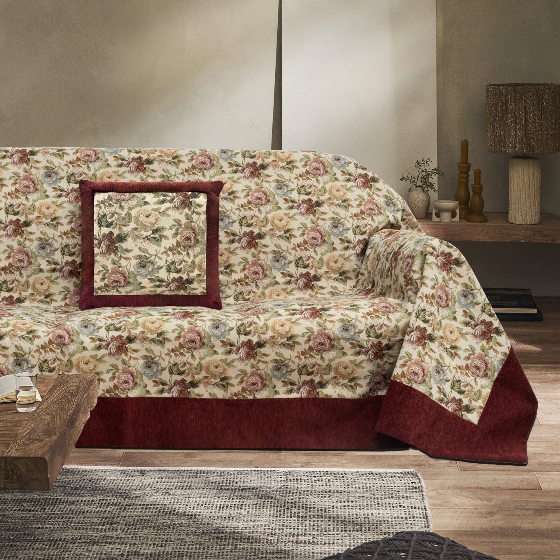 PLS-TB2403 Throw/Ριχτάρι (Burgundy)-0