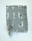 Baby blanket Lama Toy Grey 80x100