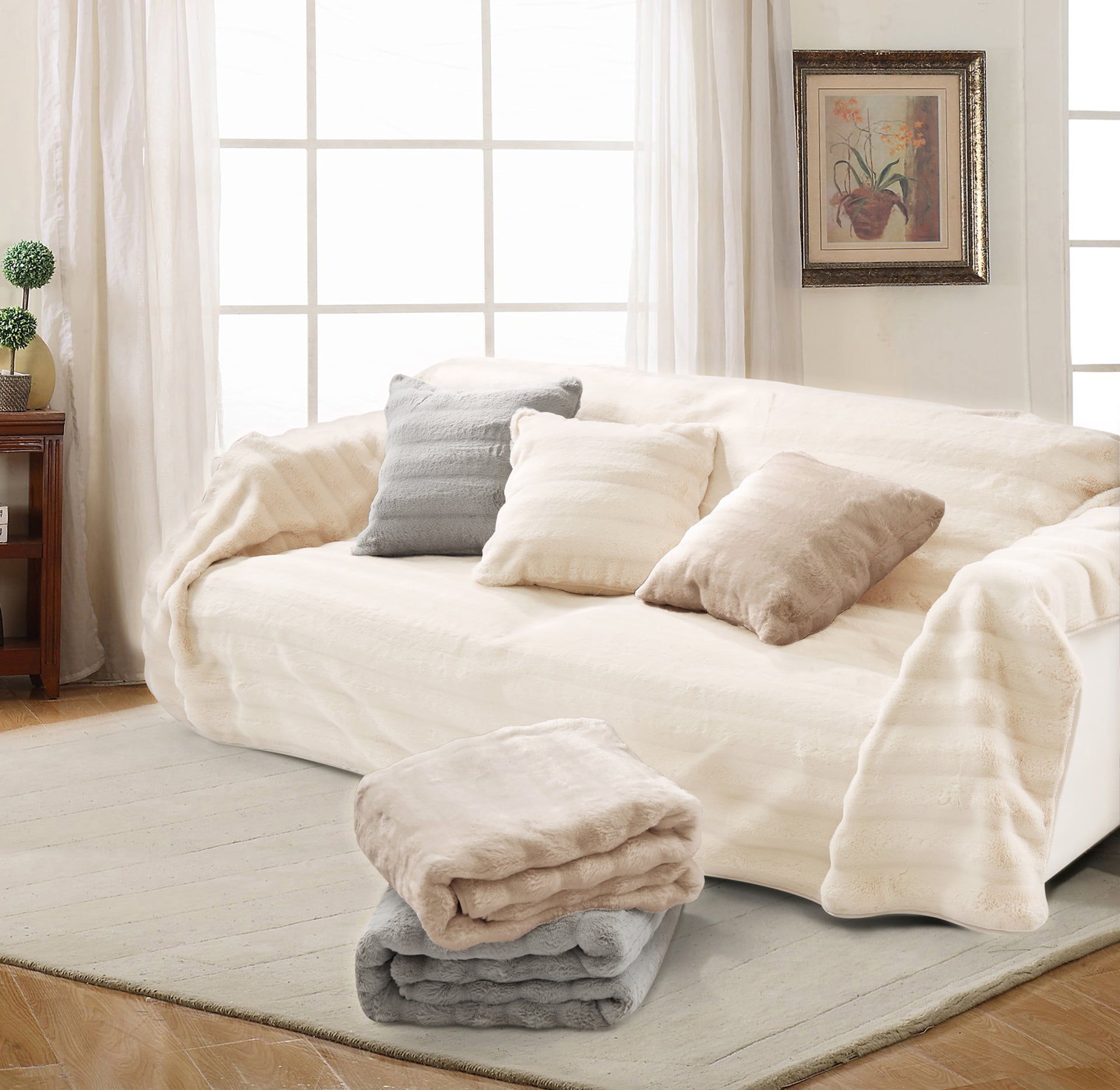 Volcano (Cream) Throw-1