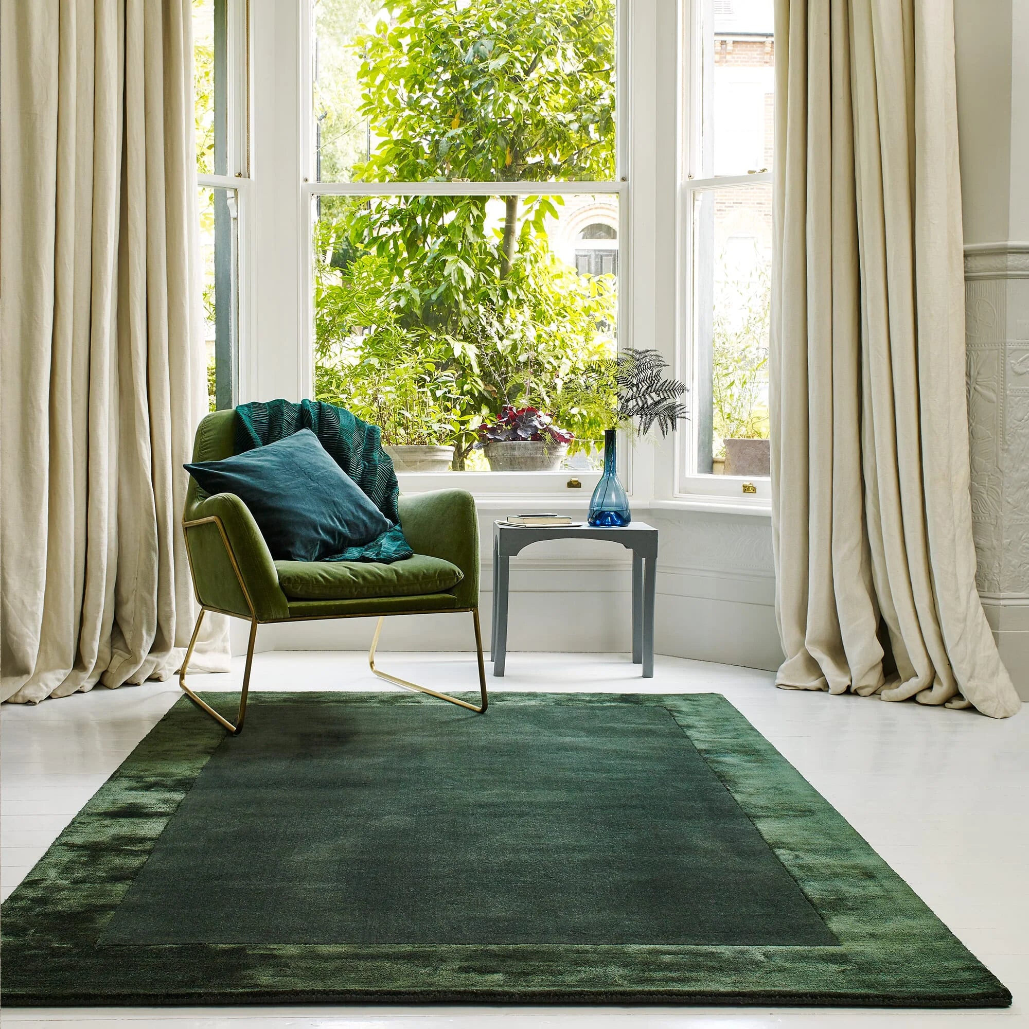 ASIATIC LONDON ASCOT GREEN CARPET - 120cm x 170cm