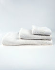 Towels Set of 3 pcs. Small flower terry crochet cream