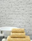 Towels Set of 3 pcs Milano Yellow