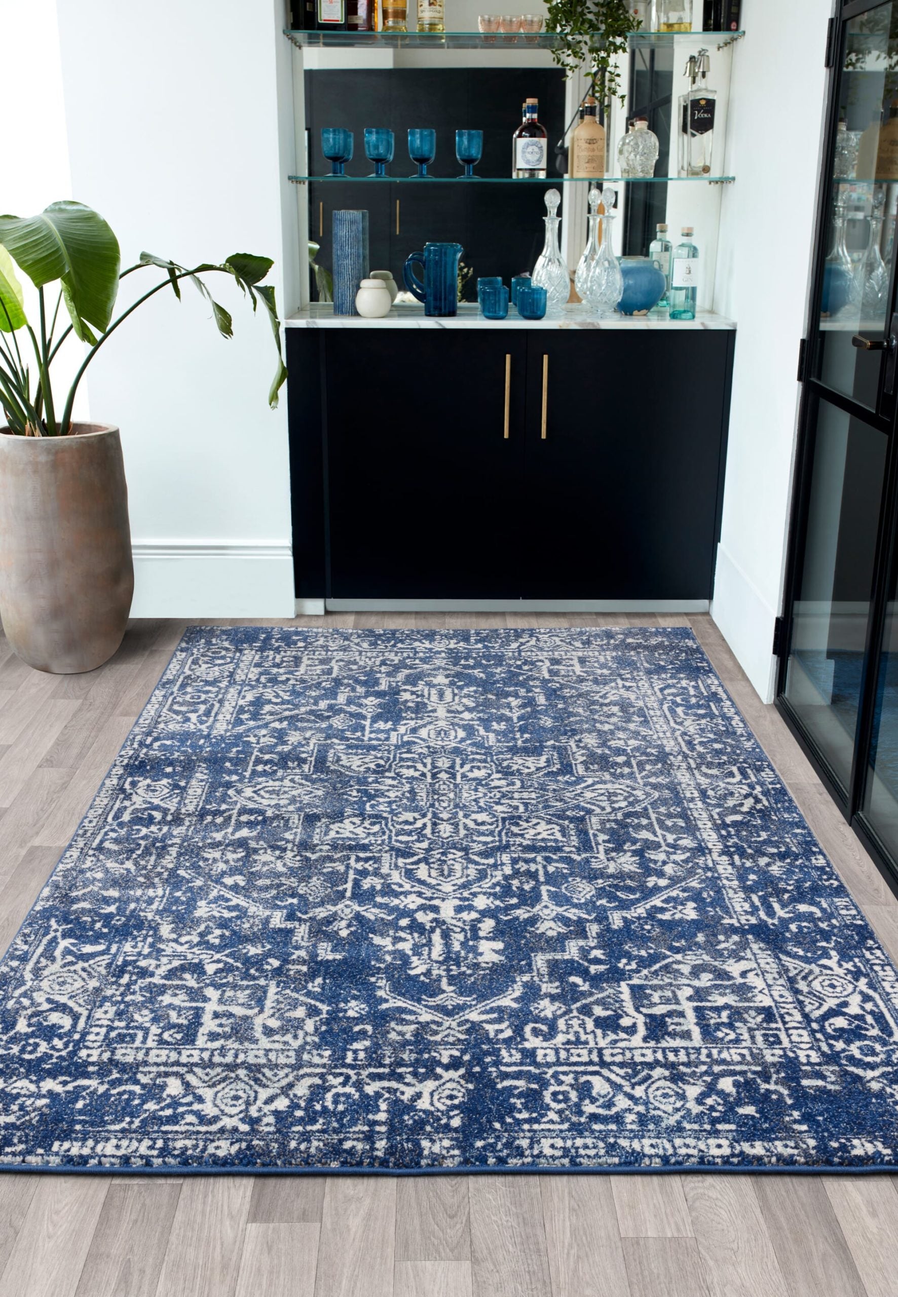 ΧΑΛΙ ASIATIC LONDON NOVA ANTIQUE NAVY - 120cm x 170cm-1