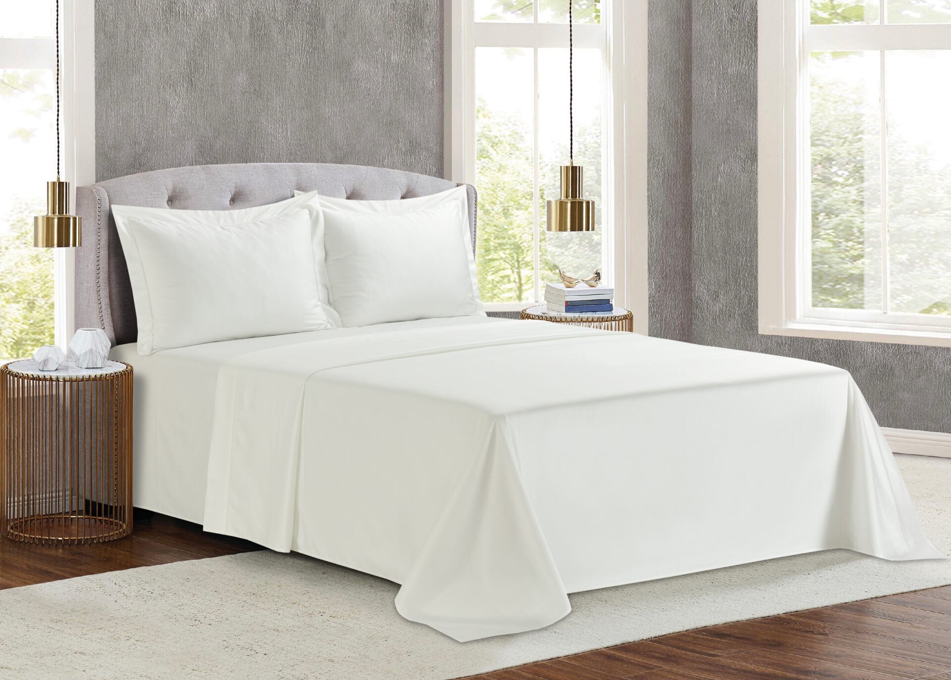 Monaco (White) (ΣΕΤ ΣΕΝΤΟΝΙΑ Υ/Δ 245×270+2 ΜΑΞ/ΘΗΚΕΣ 52×75) 300TC-2