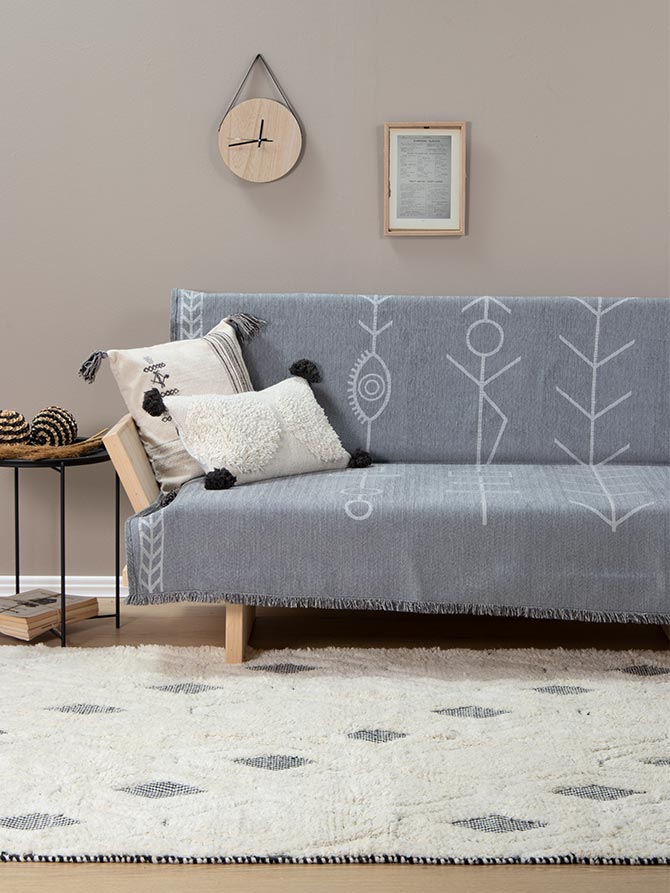 Dark Gray Berber Throw – Symmetry Living