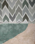 Chevron Green-Mint Throw