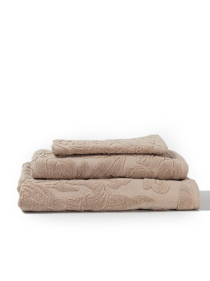 Πετσέτες Σετ 3τμχ 7538 Beige Sand White Cloud